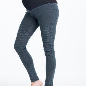 New Preggo Denim Moto XL Maternity Leggings XL